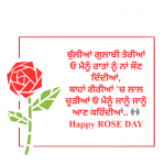 happy rose day shayari in punjabi